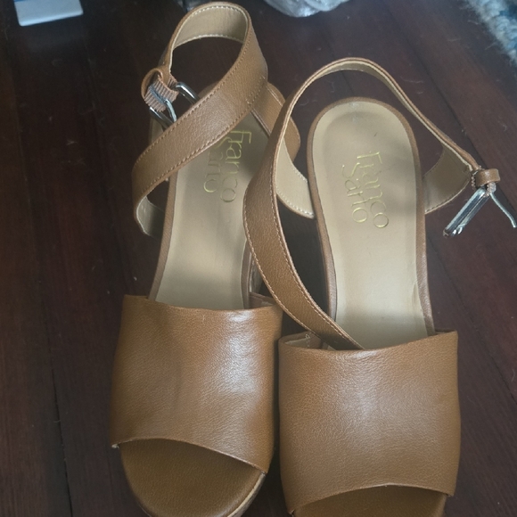 Franco Sarto Tan Wedge Shoes - Picture 3 of 8
